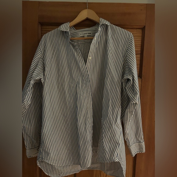 Uniqlo x Ines De La Fressange Striped Button Down Shirt Size XL - Picture 11 of 15